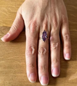 Bague Améthyste et or rose