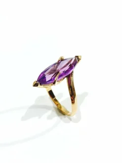 Bague Améthyste et or rose