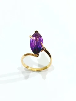 Bague Améthyste et or rose