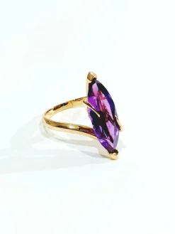 Bague Améthyste et or rose