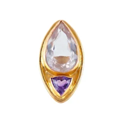 Bague Améthyste et Quartz