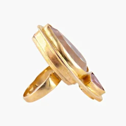 Bague Améthyste et Quartz