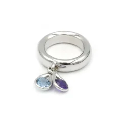 Bague Améthyste et Topaze