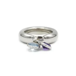 Bague Améthyste et Topaze