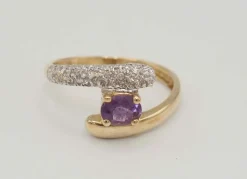 Bague améthyste or jaune