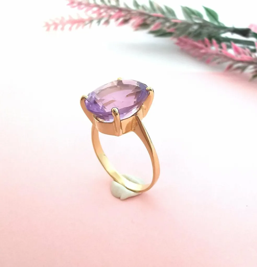 Bague Améthyste Ovale