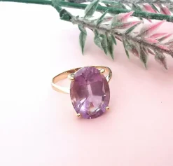 Bague Améthyste Ovale