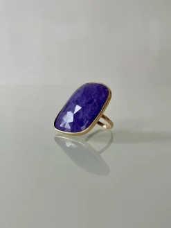 Bague Améthyste Plate