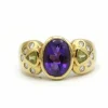 Bague améthyste, péridots & diamants