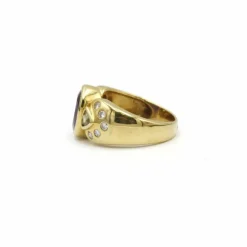 Bague améthyste, péridots & diamants