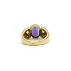 Bague améthyste, péridots & diamants