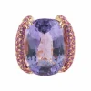 Bague Améthyste Saphirs roses