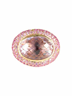 Bague Améthyste Saphirs roses