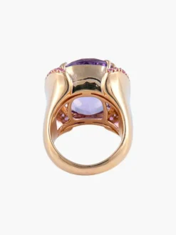 Bague Améthyste Saphirs roses