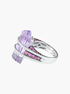 Bague Améthyste Spinelles et Diamants