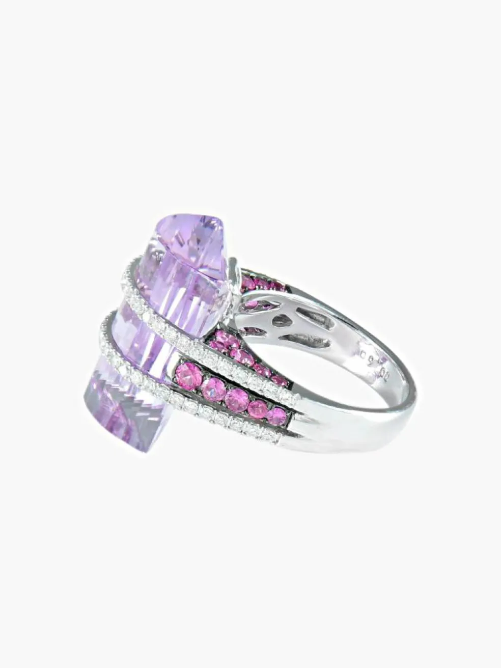 Bague Améthyste Spinelles et Diamants
