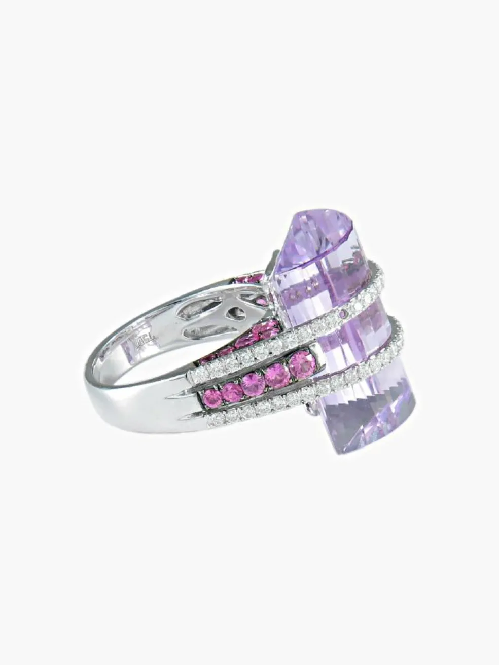 Bague Améthyste Spinelles et Diamants