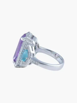 Bague Améthyste Topaze Diamants