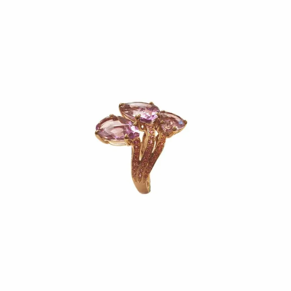 Bague Améthystes Saphirs roses