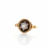 Bague ancienne 1900 diamants en or et émail
