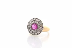 Bague ancienne 1900 rubis et diamants