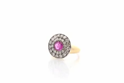 Bague ancienne 1900 rubis et diamants