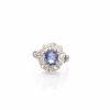 Bague ancienne 1900 saphir et diamants