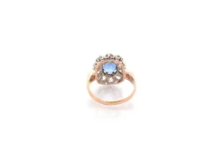 Bague ancienne 1900 saphir et diamants