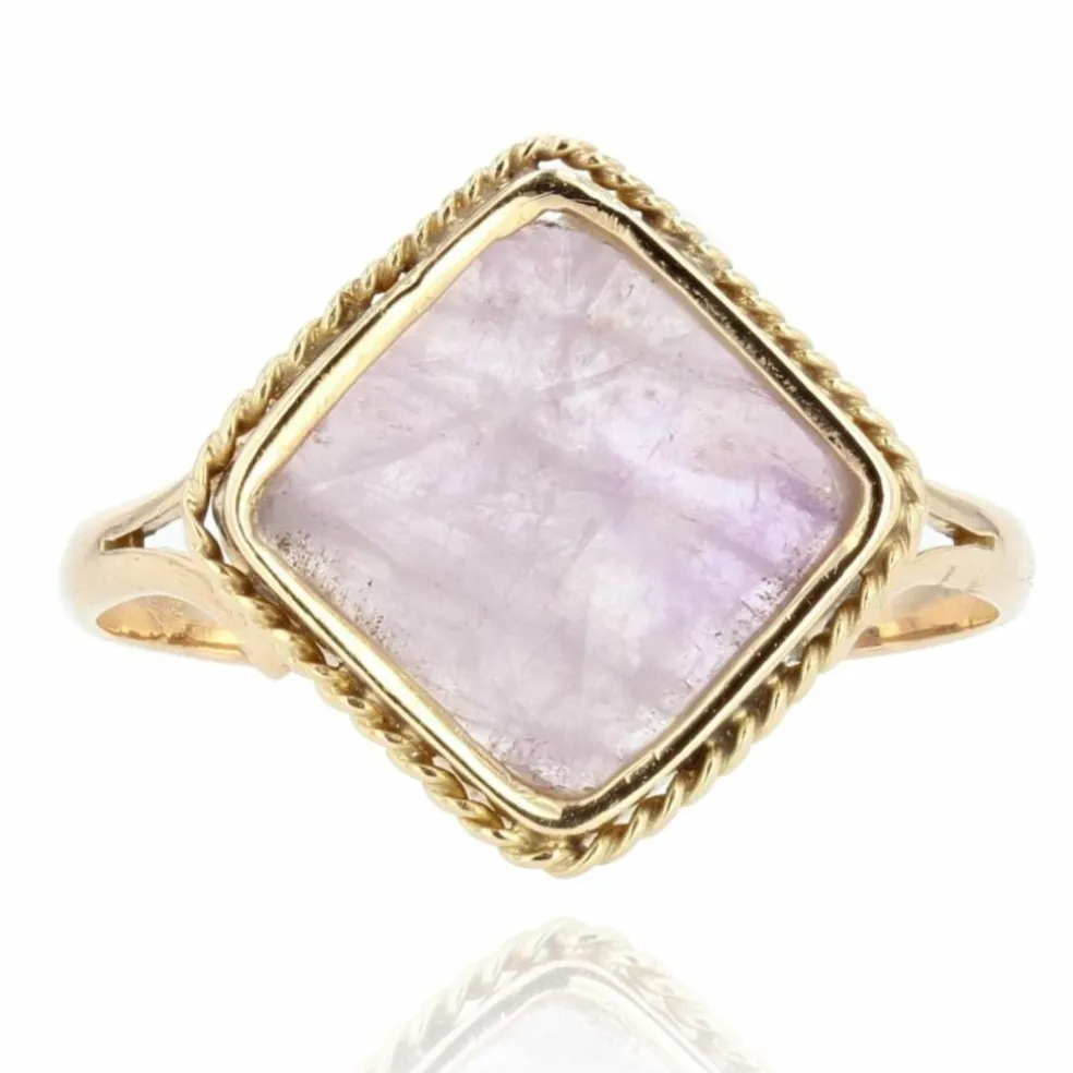 Bague ancienne améthyste et or