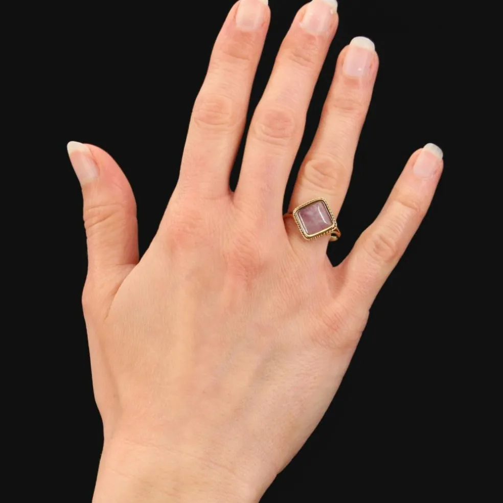 Bague ancienne améthyste et or
