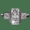 Bague ancienne Art Déco 1930 platine et diamants
