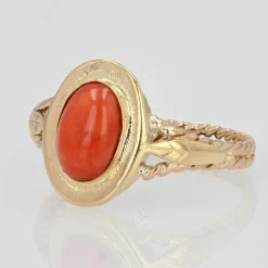 Bague ancienne corail