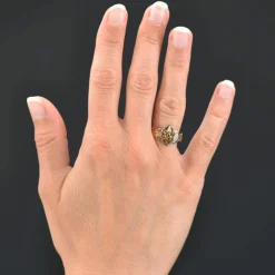 Bague ancienne de sentiment or rose