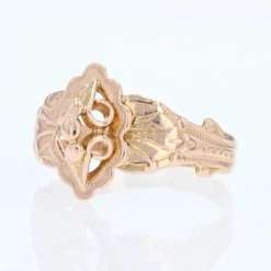Bague ancienne de sentiment or rose