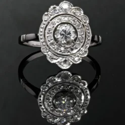 Bague ancienne diamants art déco