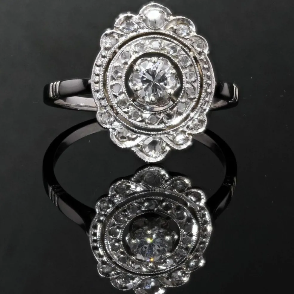 Bague ancienne diamants art déco
