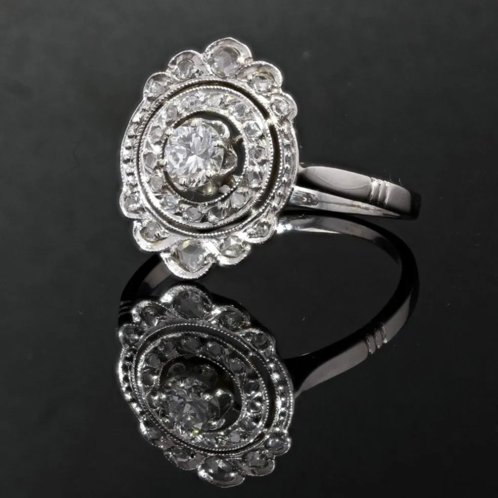 Bague ancienne diamants art déco