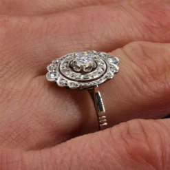Bague ancienne diamants art déco
