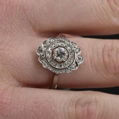 Bague ancienne diamants art déco