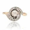 Bague ancienne diamants en tourbillon