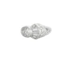 Bague ancienne diamants or blanc