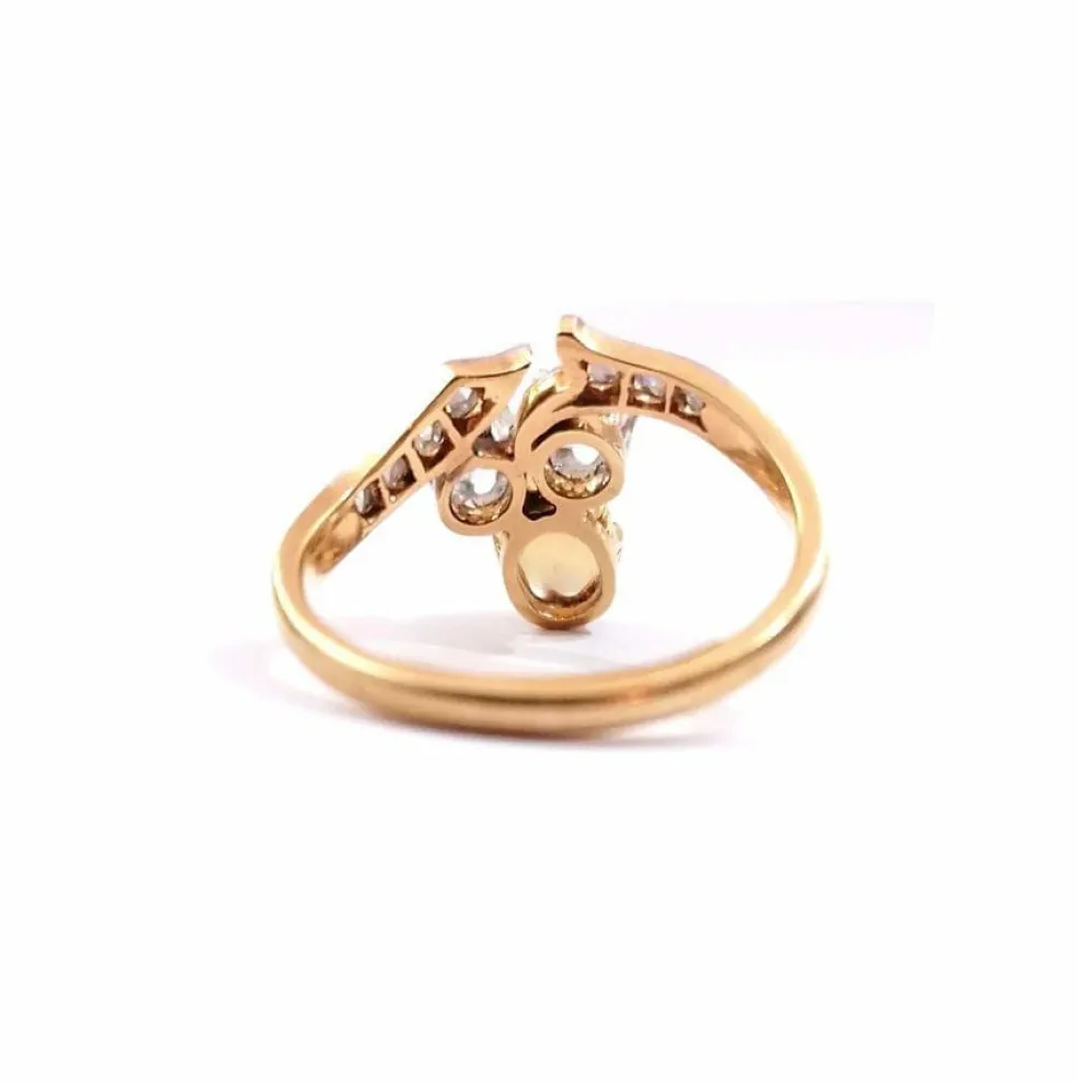 Bague ancienne diamants opale