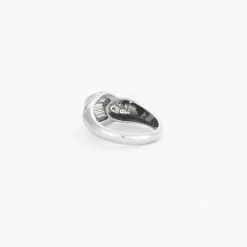 Bague ancienne diamants or blanc