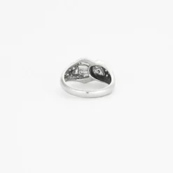 Bague ancienne diamants or blanc