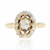 Bague ancienne diamants pompadour étoilée