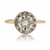 Bague ancienne diamants taillés en rose ronde