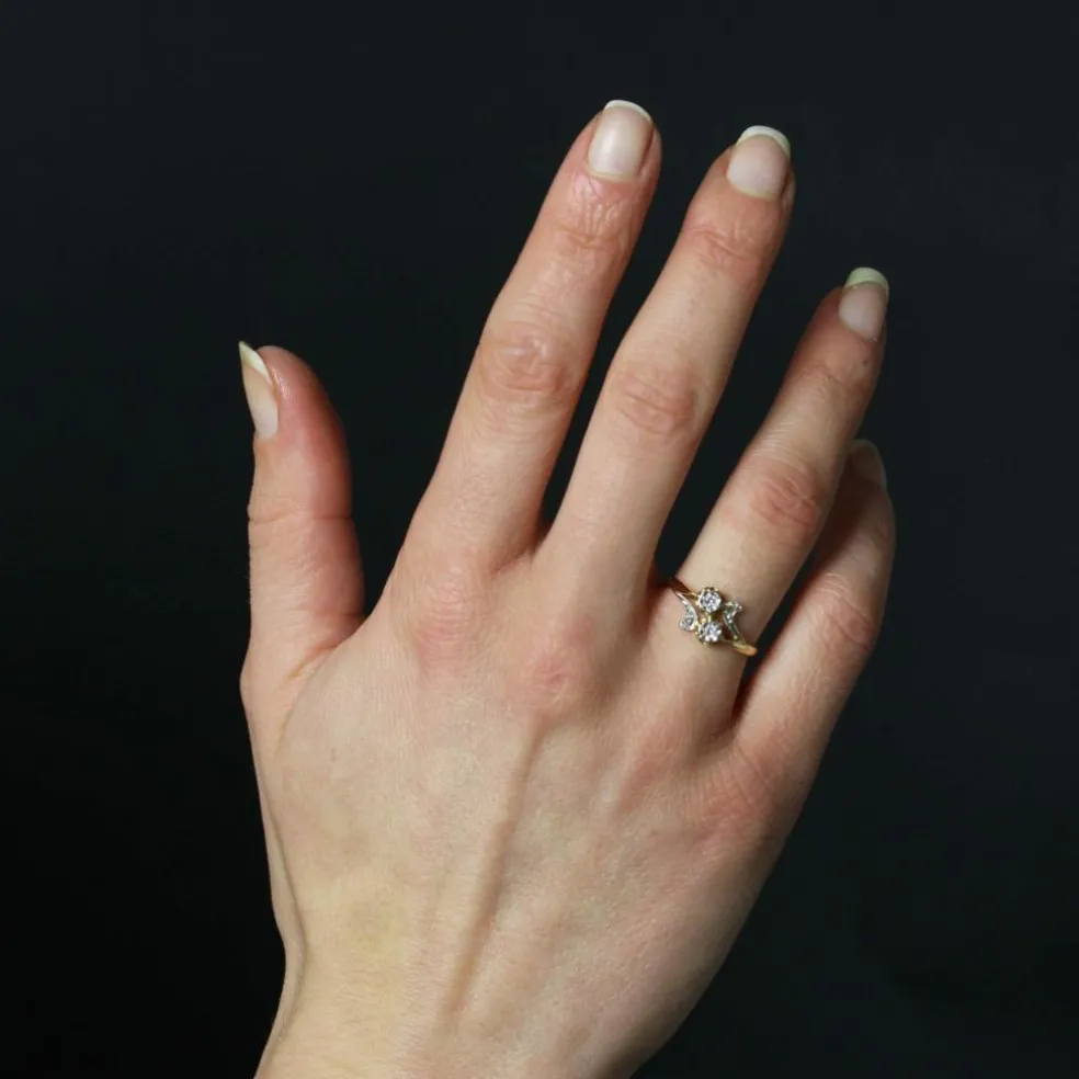 Bague ancienne diamants Toi et Moi
