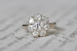 Bague ancienne en diamant de mine