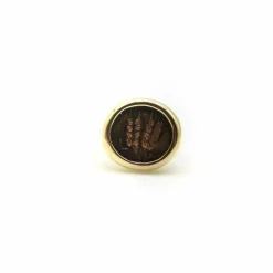 Bague ancienne en or avec pièce de monnaie du roi Agrippa Ier