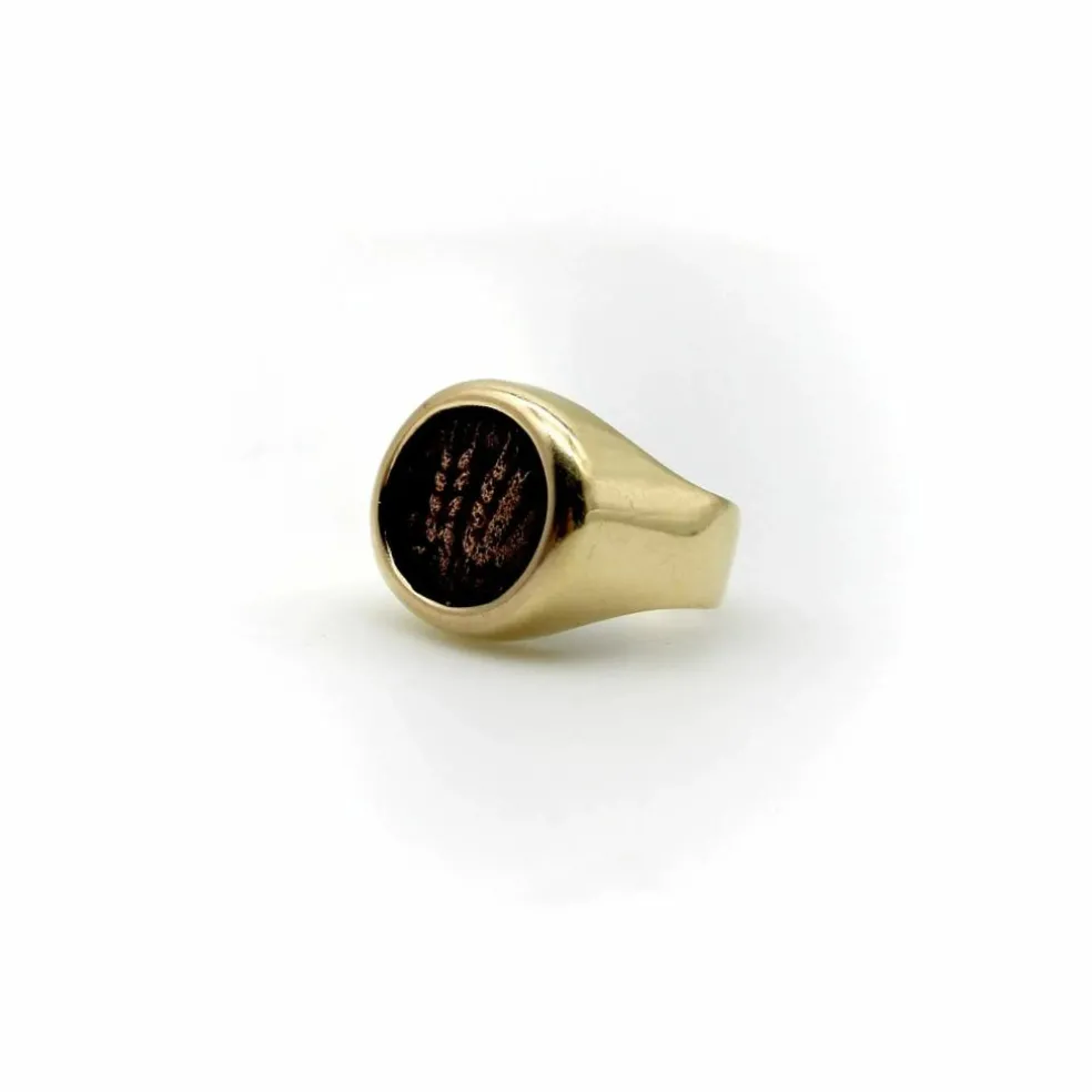 Bague ancienne en or avec pièce de monnaie du roi Agrippa Ier